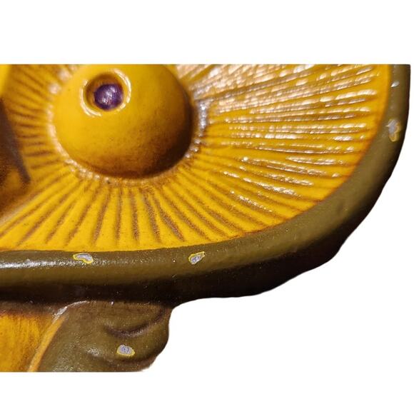 Pair Retro Sexton USA Owl Wall Plaque #970 Set Cast Metal 70s Avocado Green VTG - Picture 6 of 15